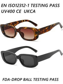 2pcs/Set Couple's Fashionable Sunglasses For Summer, Neon Sci-Fi Style, Non-Mainstream, Jelly Color, Ins Style, Y2k Style, Hip-Hop, Rock, Vintage, Small Square, Reinforced Metal Hinges Boho Sunglasses Sun Glasses Beach Accessories Sun Glasses Sunglasses Shades For Summer Beach Vacation,Outdoor,Travel