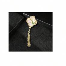 Thiết kế cổ điển C Phong cách Hoa & Trân châu Trâm cài Với Tua , Thích hợp Đối với Duy nhất Phụ kiện - Một cỡ - Xem 1