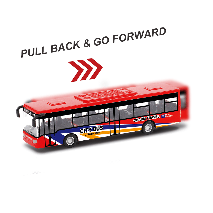 12cm Long Red City Bus, Pull-back Bus Model Toy | SHEIN EUR
