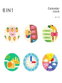 Wooden Digital Clock & Alarm Clock Educational Toy With Pair Matching Game For Toddlers, Classroom Block Model Clockwise Learning Toy - Multicolor - View 4