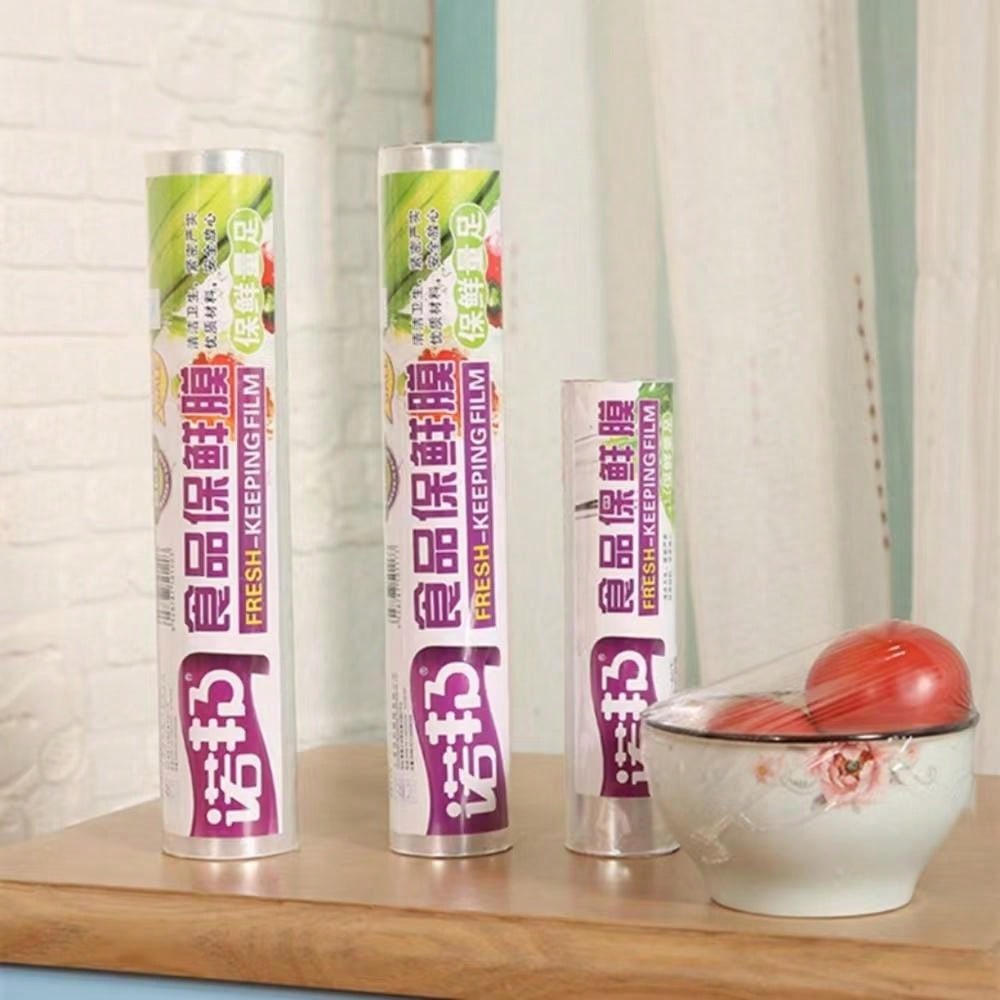 20cm*100m Disposable Pe Cling Film Roll For Kitchen, Microwave Safe For