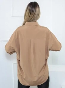 Women Blouses - Khaki - View 4