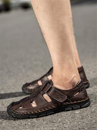 新款韓版夏季男士透氣休閒羅馬涼鞋時尚百搭沙灘鞋