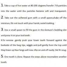 1pc False Teeth + Dental Adhesive - White - View 4