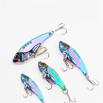 1pc Metal Full-Water Depth Long Casting Lure With Vibrant Colors, Glitters, And Wobbling Action Fishing
