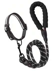 1 Pieza Correa Para Perro Golden Retriever Teddy Para Caminar, Adecuada Para Perros Grandes, Medianos Y Pequeños, Con Collar - Rosa - Ver 8