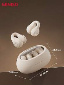 M14 One 米色夹扣式运动耳机，带 Enc 防噪音、长电池寿命和 Hifi 音质和麦克风，适合跑步和开放式，非入耳式 - 米色 - 查看 11