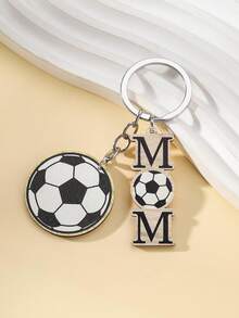 New Arrival Printed Diy Handmade Sports-themed Gift For Mother's Day, 1pc Mom Handcrafted Keychain Pendant - Multicolor - View 3