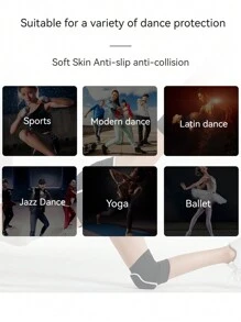 2入組編織海綿膝墊,適用於騎行、瑜伽、舞蹈、排球、球類運動等等 - 黑與白 - 查看 8