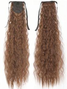 Clip In Ponytail Hair Extension 16-36 Inch Extra Long Curly Light Brown Synthetic Ponytail Heat Resistant Hairpiece For Women Daily Use - Light Brown - View 4