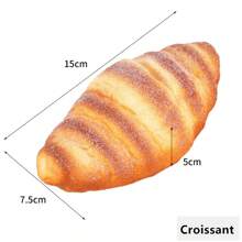 1入獨創逼真麵包模型裝飾,適用於面包店櫥窗展示,廚房裝飾 - 黃色 - 查看 10
