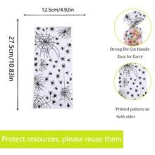 24pcs Spider Web Candy Bags, Snack Bags, Thick Materials, And Reusable, Ideal For Christmas, Halloween, New Year's Eve, Independence Day, Gift Bags With Attractive Appearance
