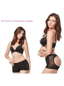 GENESIS Calzón Panties Levanta Pompis, Gluteos, Nalgas, Push Up! Moldea Pompis Nalgas - Negro - Ver 2