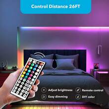 1 pack 44 Keys RGB LED Light Strip Remote Controller Wireless Led Light Remote Replacement for SMD 5050 2835 3528 Led Strip Lights - Black - View 2