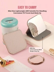 1个DIY不锈钢桌面化妆镜，是婚礼、生日、情人节、毕业典礼和母亲节送给朋友的完美礼物。品质优良，小巧便携，方便随时随地化妆。可作梳妆镜、口袋镜、小镜子，适用于客厅、卧室、浴室等家居装饰，也是旅行必备品。适合婚礼、派对、生日等场合，是送给男士、父母、挚友、老师等的礼物，也是新年礼物的理想之选。此外，它还是一个有趣的礼物，可用于化妆、家居装饰、梳妆台、化妆配件、镜子、化妆镜、迷你镜、手持镜等。价格实惠，是圣诞礼物的理想选择。 - 卡其色 - 查看 7