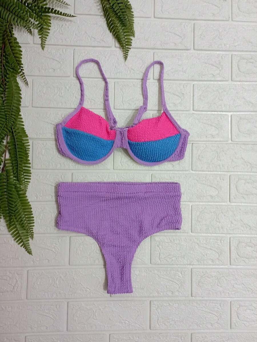 Women Bikini Sets - 紫丁香色 - 查看 1