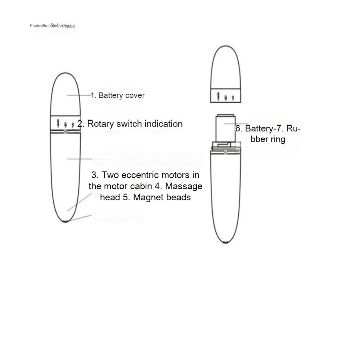 1pc Plastic Eye Massager, Modern White Flower Pattern Relieve Eye Fatigue Massage Pen For Eye