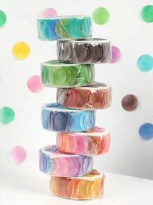 1入隨機顏色新鮮點綴裝飾貼紙和和紙膠帶,用於日記/手帳裝飾 - 彩色 - 查看 4