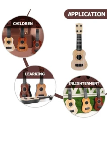 1 Pieza De Guitarra De Juguete De Marfil Para Instrumento Musical (caja De Envío) - Beis - Ver 6