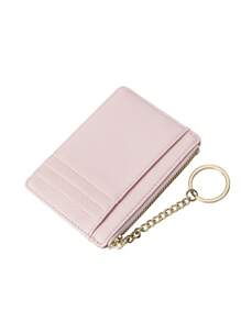 BATSIOE New Arrivals Mini Zipper Coin With Multi Card Slot Function And Keychain Portable Cash White-Collar Workers For Female College Work Business Commute Office For Anniversary ForFor Birthday Gift On Valentine Day Gift Gift ID Card Holder Hot Pink Wallet Keychain For Women Wallet Purse Wallet Small Wallet - Pink - View 7