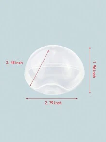 Triangle Soother Holder Storage Box, Portable Baby Pacifier Dust Proof Container (Random Style/Color), Sold 1pc/2pcs/3pcs/4pcs Set, Pacifier Not Included - Clear - View 7
