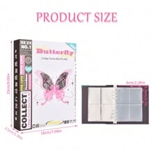 Photo Card Binder A5 Kpop Photo Card Holder Book Kpop Album Binder with 80 Pockets Inner 6 Ring - Multicolor - View 2