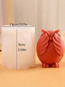1入組貓頭鷹造型矽膠模具,非常適合diy項目使用 - 白色 - 查看 5