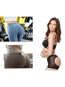 GENESIS Calzón Panties Levanta Pompis, Gluteos, Nalgas, Push Up! Moldea Pompis Nalgas - Negro - Ver 8