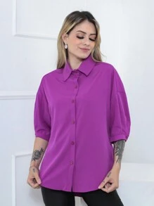 Women Blouses - 紫色 - 查看 6