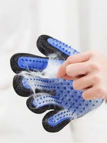 1pc Pet Hair Removal Massage Cleaning Glove, Color Random