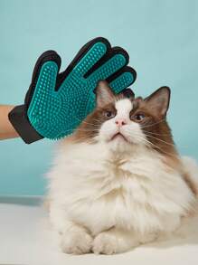 1pc Pet Hair Removal Massage Cleaning Glove, Color Random