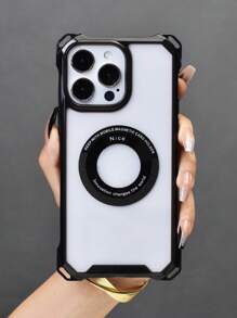 1入組黑色磁吸式2合1全覆蓋保護防塵，防水TPU殼，透明背蓋，適用於 iPhone 11/12/13/14 Pro / Pro Max 系列 - 黑色 - 查看 6