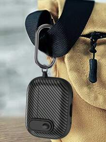 父親節AirPods保護殼，男女適用，帶鑰匙扣防震保護iPod殼，適用於Apple AirPods第1代第2代充電盒2&1 - 黑色 - 查看 2