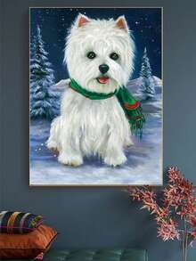 Lovely Dog Diamond Painting (full Drill) - White - View 1