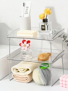 Clear Acrylic Storage Rack - White - View 3