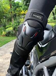 2入組機車膝蓋保護墊 機車腿保護器 透氣防護,全季適用 - 黑色 - 查看 2