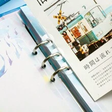 4 Sheets Transparent Loose-leaf Paper Repair Stickers, Self-adhesive & Minimalist Design, Suitable For Repairing & Protecting Loose-leaf Papers Or Binders In Offices And Schools - Clear - View 5