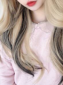 alicegarden 1 Piece Synthetic Heat-Resistant, Long Wave Wigs In  Multi Color, 24 Inches Long, Made From Fiber, Suitable For Daily Use, Natural And Realistic False Hairpiece.Full Machine Weave Daily Natural Realistic Wig