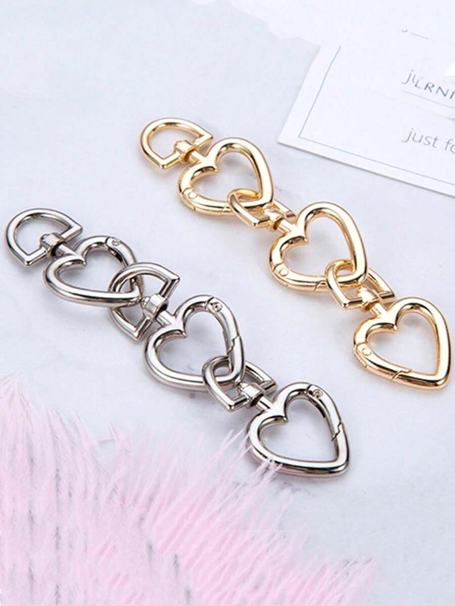 3 chiếc khóa kim loại hình vòng lò xo tình yêu, khóa tròn kim loại, túi đựng chìa khóa, móc điều chỉnh, vòng mở, phụ kiện kim loại tự làm phụ kiện ô tô đồ dùng học tập cho phụ nữ quà tặng giáo viên trở lại trường phụ kiện giáo viên ngày lễ tình nhân - Vàng - Xem 1