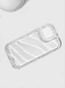 1 Pc High-Quality Minimalist Thick Transparent Soft Case, Compatible With IPhone 13, 14, 15, 16 Pro Max, 16, 16 Plus Waterproof Shockproof Anti-Fall Scratch Resistant - Clear - View 3