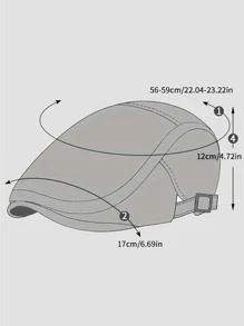 1pc Men's Winter Warm Baseball Cap - Black - View 3