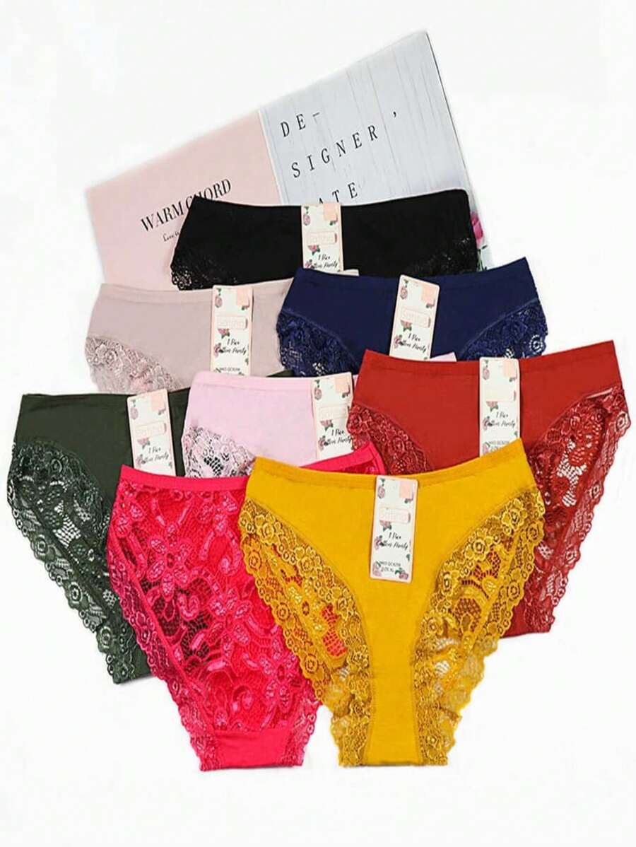 Lace Panties 6 Pieces Size (CH, M, G) - Multicolor - View 1