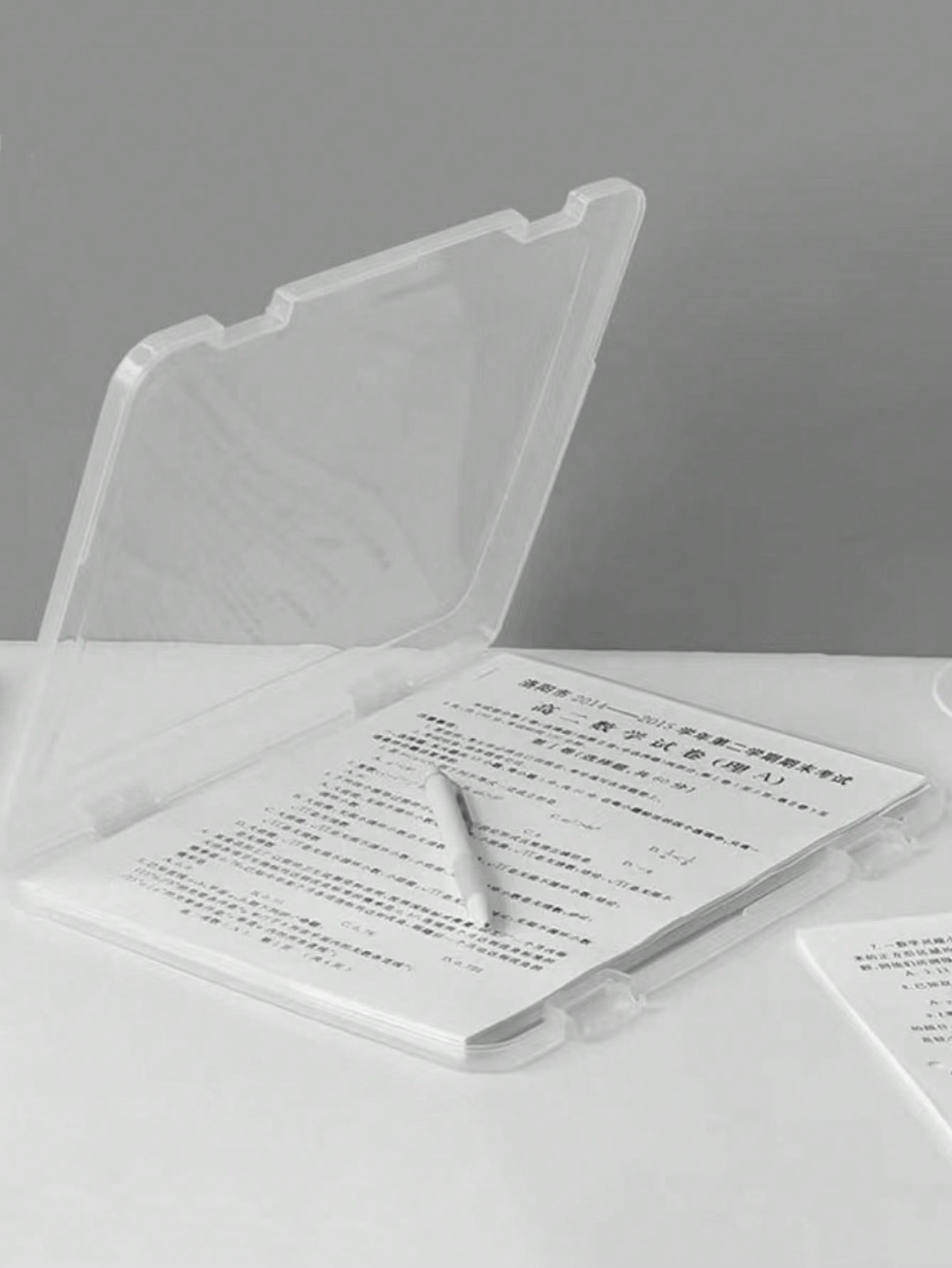 1pc A4 Size Thick Transparent Polypropylene Plastic Document Box for