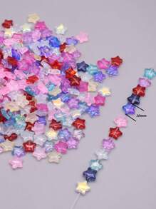 10mm 50pcs Mix Color star  glass beads for Jewelry Making - Multicolor - View 3