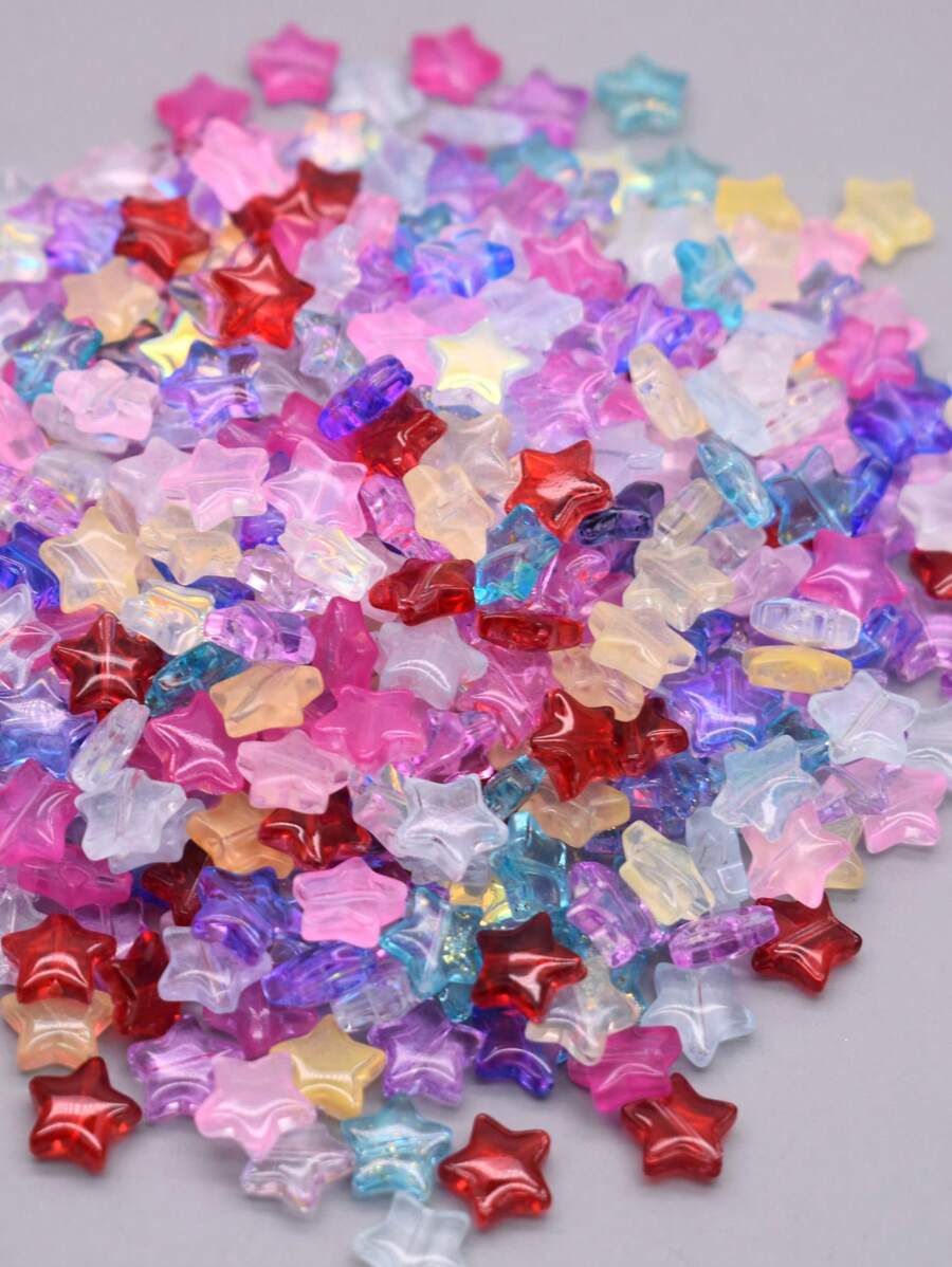 10mm 50pcs Mix Color star  glass beads for Jewelry Making