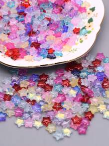 10mm 50pcs Mix Color star  glass beads for Jewelry Making - Multicolor - View 4