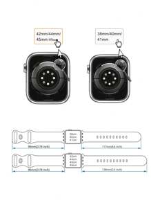 1 件万圣节圣诞南瓜骷髅表带兼容 Apple Watch 表带 38 毫米 40 毫米 41 毫米 42 毫米 44 毫米 45 毫米 SE 系列 8 7 6 5 4 3 2 1 节日软硅胶运动替换表带男女皆宜 - 黑色 - 查看 3