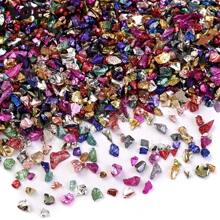 20g假金石片/鍍金玻璃珠用於手工藝品樹脂指甲diy藝術裝飾,填充花瓶以及製作環氧樹脂藝術珠寶等 - 金色 - 查看 13