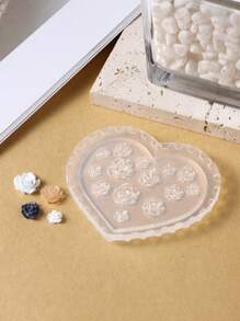 1件装山茶花玫瑰3D亚克力美甲模具复古美甲装饰DIY设计硅胶美甲模具美甲工具雕塑亚克力美甲模具浮雕美甲模板硅胶美甲工具，美甲用品，美甲工具，美甲艺术工具，返校季，美甲，美甲工具（适用于按压式美甲片） - 無色 - 查看 5