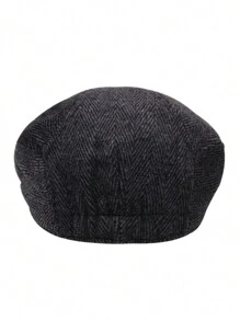 1pc Men's Winter Warm Baseball Cap - Black - View 4